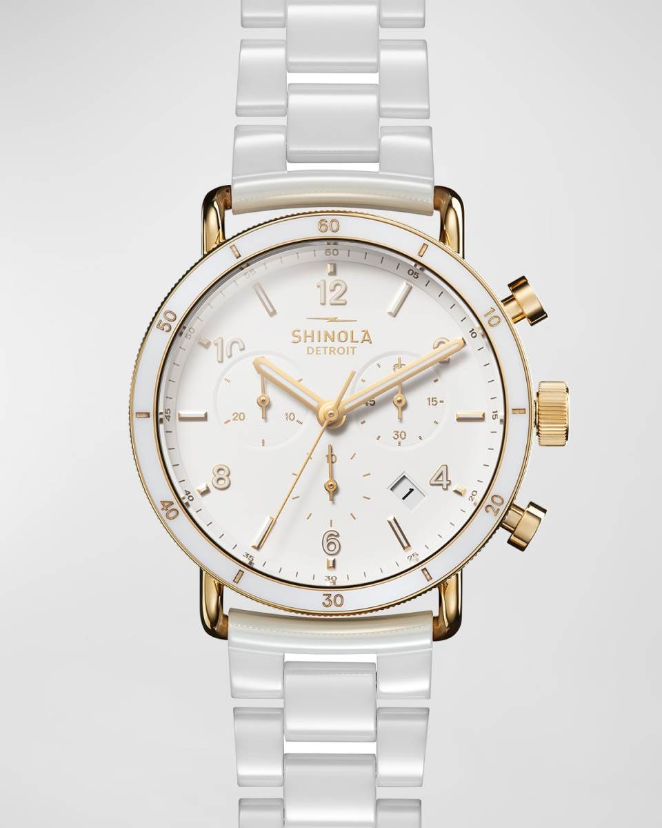 Canfield Sport Ceramic Bracelet Watch, 40mm