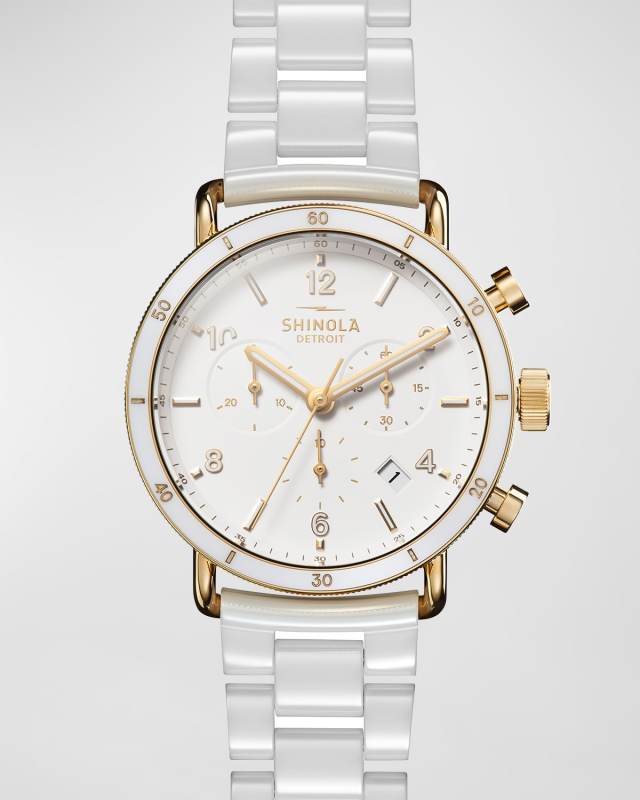 Canfield Sport Ceramic Bracelet Watch, 40mm