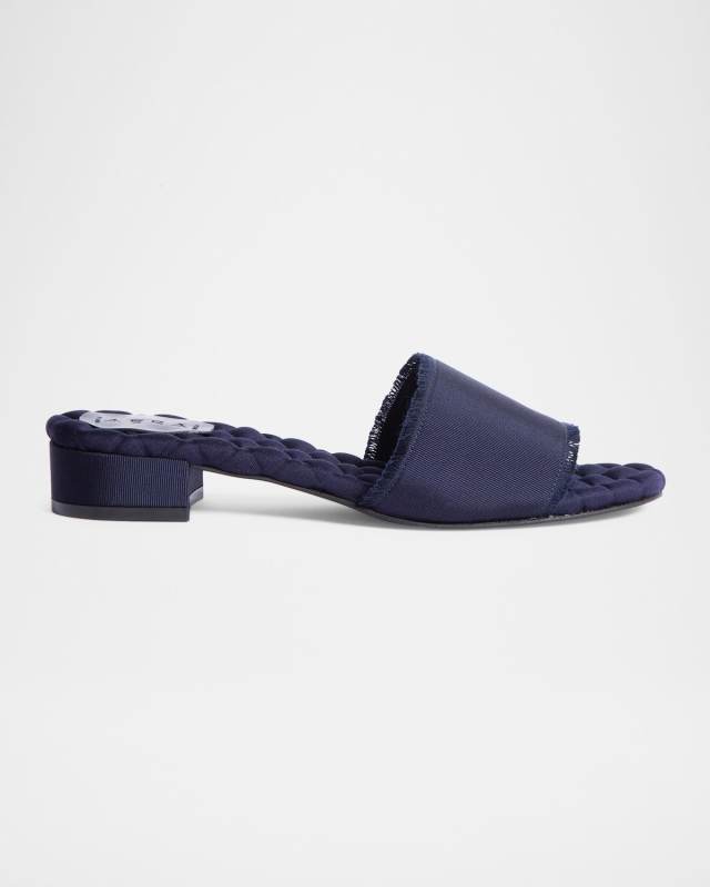 Giorgia Grosgrain Kitten Mule Sandals