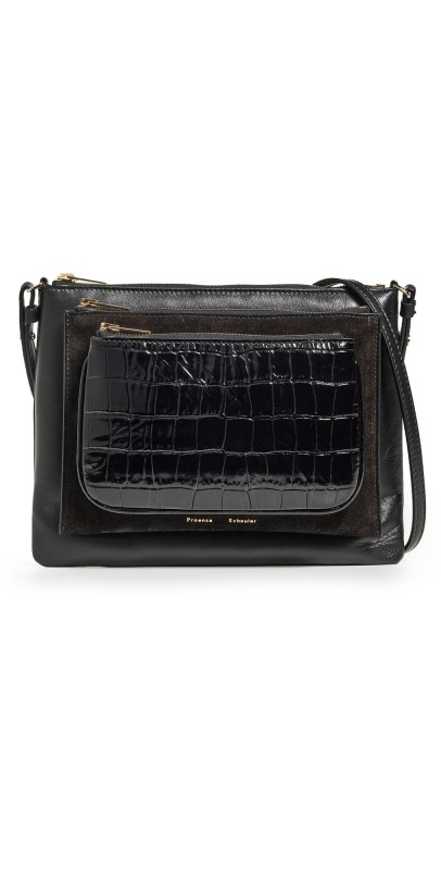 Proenza Schouler Triple Zip Pouch Black