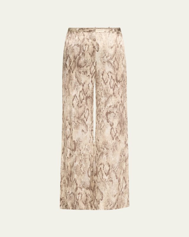 Snake Pilar Wide-Leg Pants