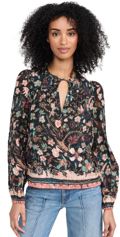 Ulla Johnson Andi Blouse Obsidian Botanica
