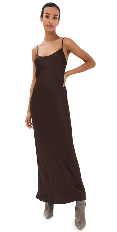 Jenni Kayne Cleo Slip Dress Chocolate