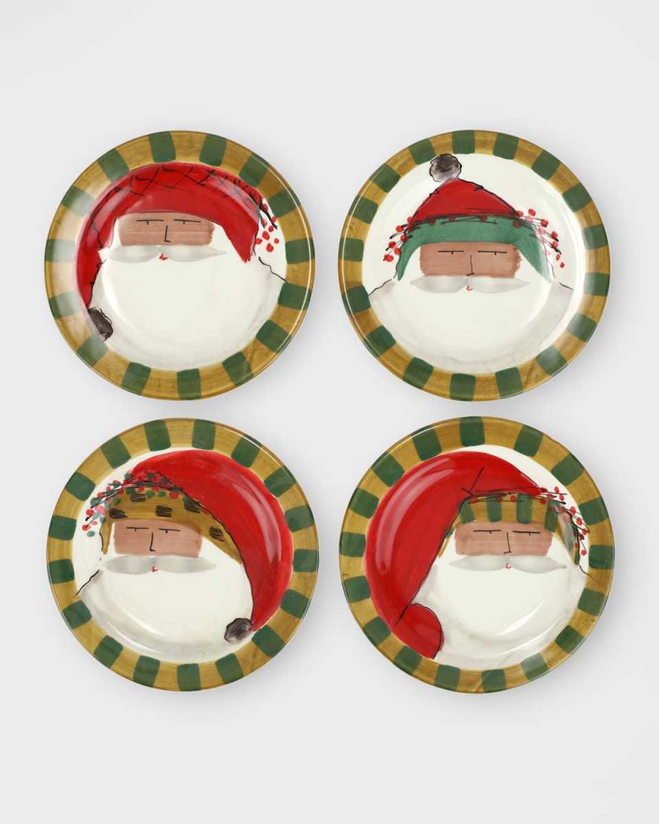 Old St. Nick Multicultural Assorted Salad Plates, Set of 4