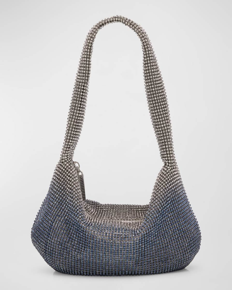 Adrienne Two-Tone Crystal Hobo Bag