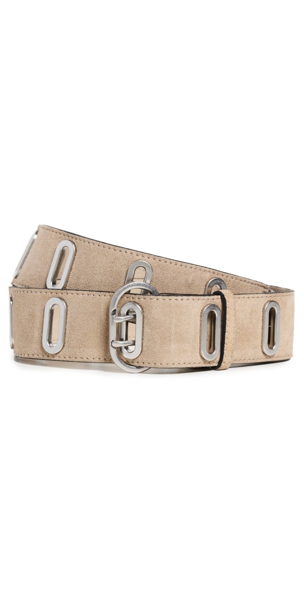 rag & bone River Studded Belt Light Sand