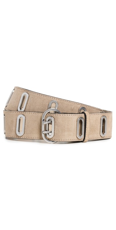 rag & bone River Studded Belt Light Sand