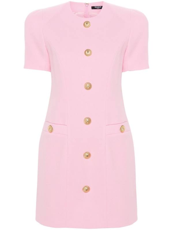 voluminous-shoulder mini dress