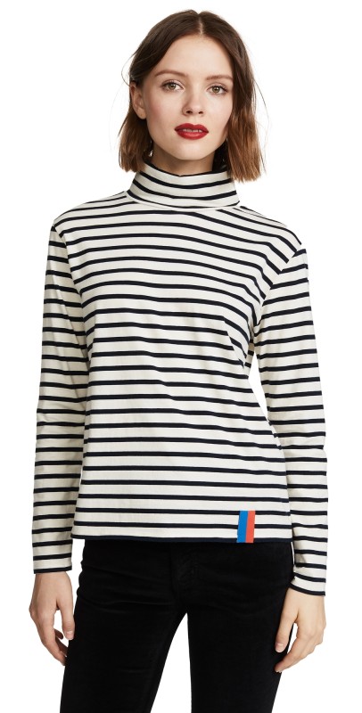 KULE The Turtleneck Top Cream/Navy