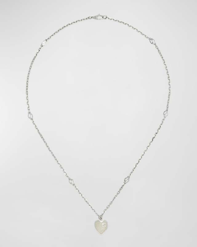 Enamel Heart Pendant Necklace