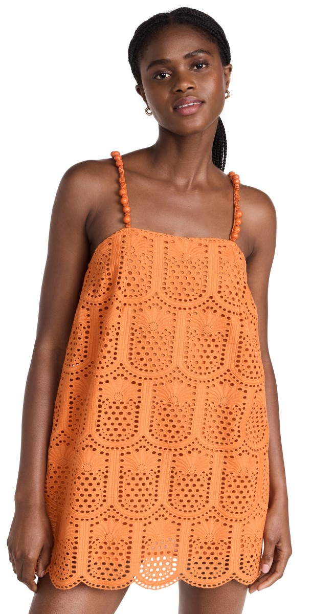 SUNDRESS Karla Dress Pineapple Orange Eyelet