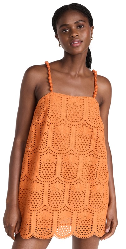 SUNDRESS Karla Dress Pineapple Orange Eyelet