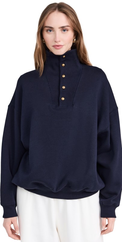 Polo Ralph Lauren Vintage Fleece Long Sleeve Sweatshirt RL Navy