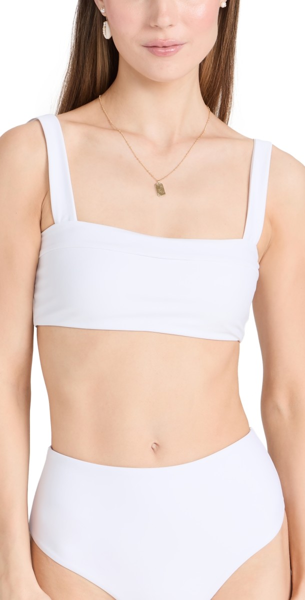 JADE Swim Coast Bikini Top White