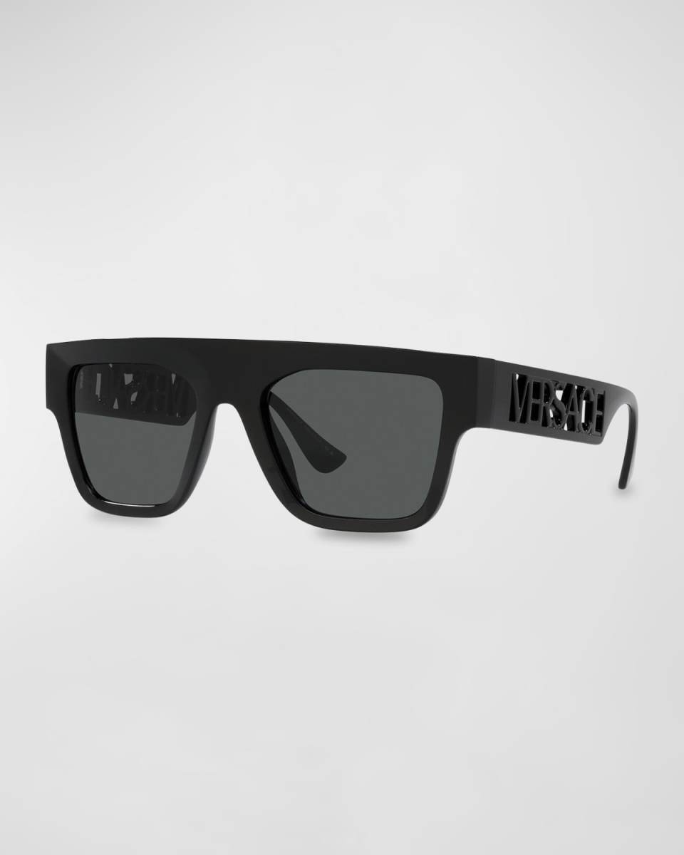 Flat-Top Rectangle Nylon Sunglasses