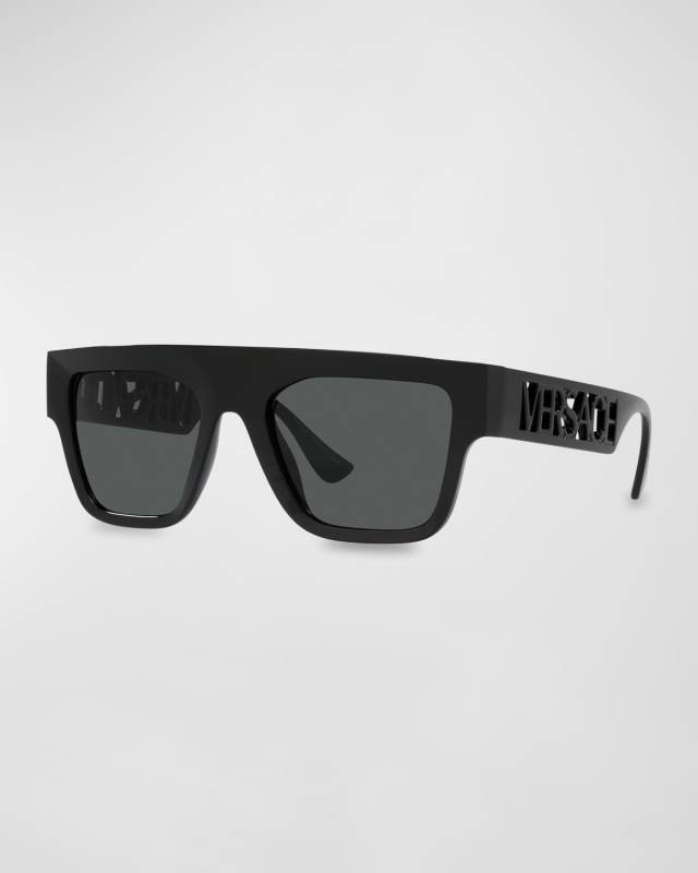 Flat-Top Rectangle Nylon Sunglasses