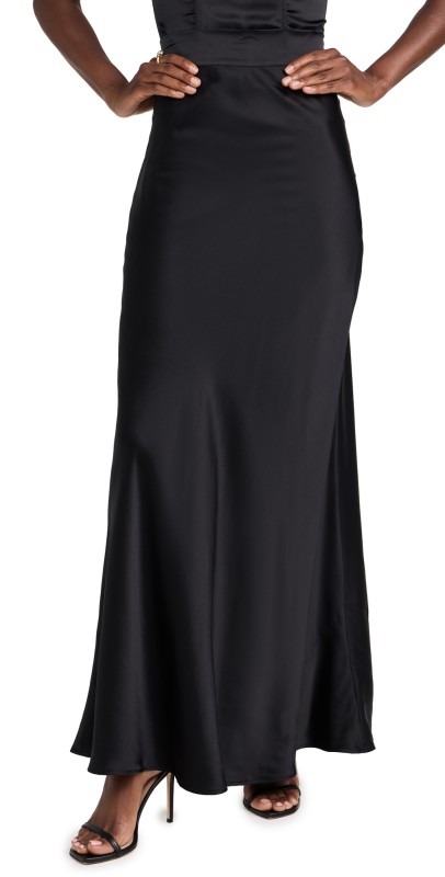 L'AGENCE Ryker Bias Skirt Black