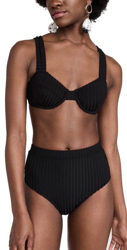 Solid & Striped The Lilo Bikini Top Blackout