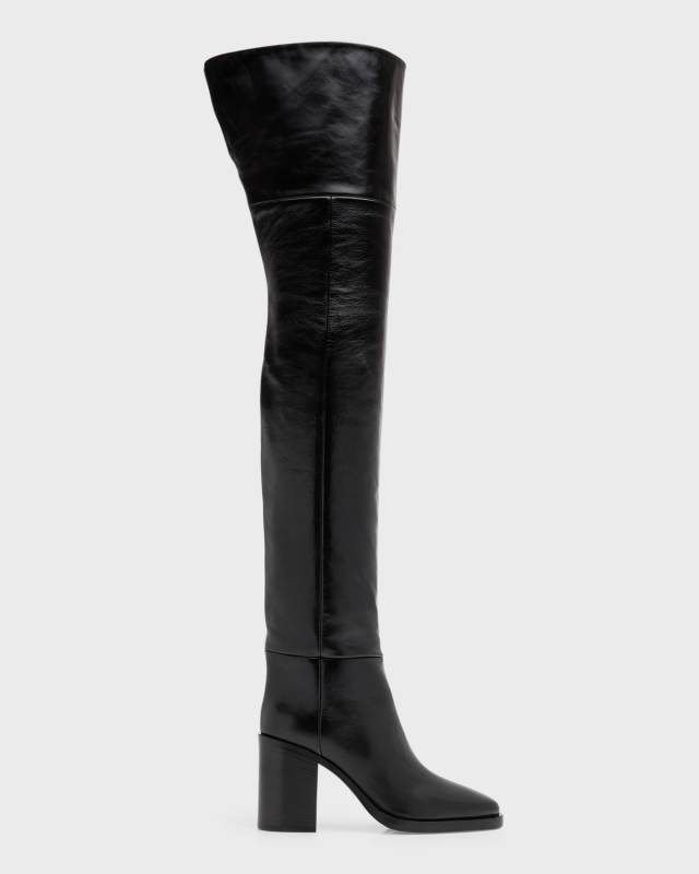 Ophelia Leather Knee Boots