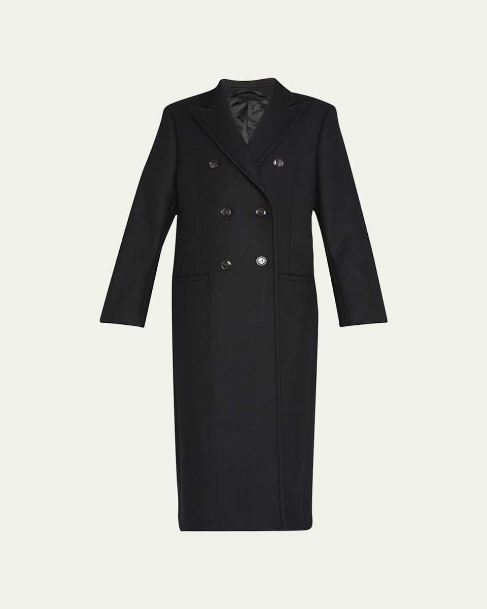 Long Tailored Wool Overcoat