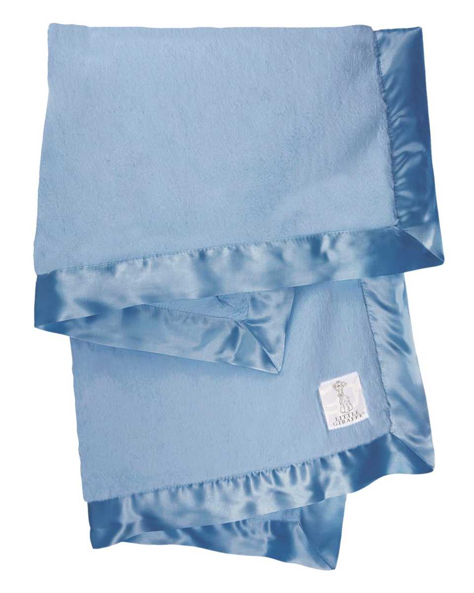 Luxe Solid Plush Baby Blanket w/ Satin Border