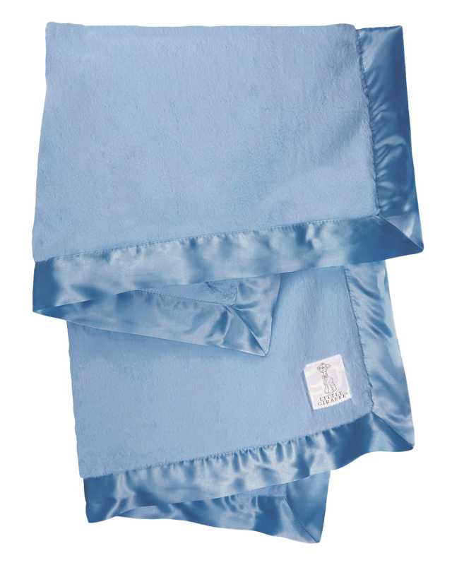 Luxe Solid Plush Baby Blanket w/ Satin Border