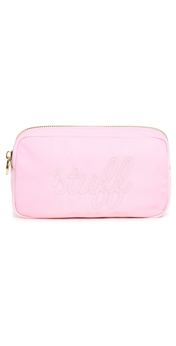 Stoney Clover Lane Stuff Embroidered Small Pouch Flamingo
