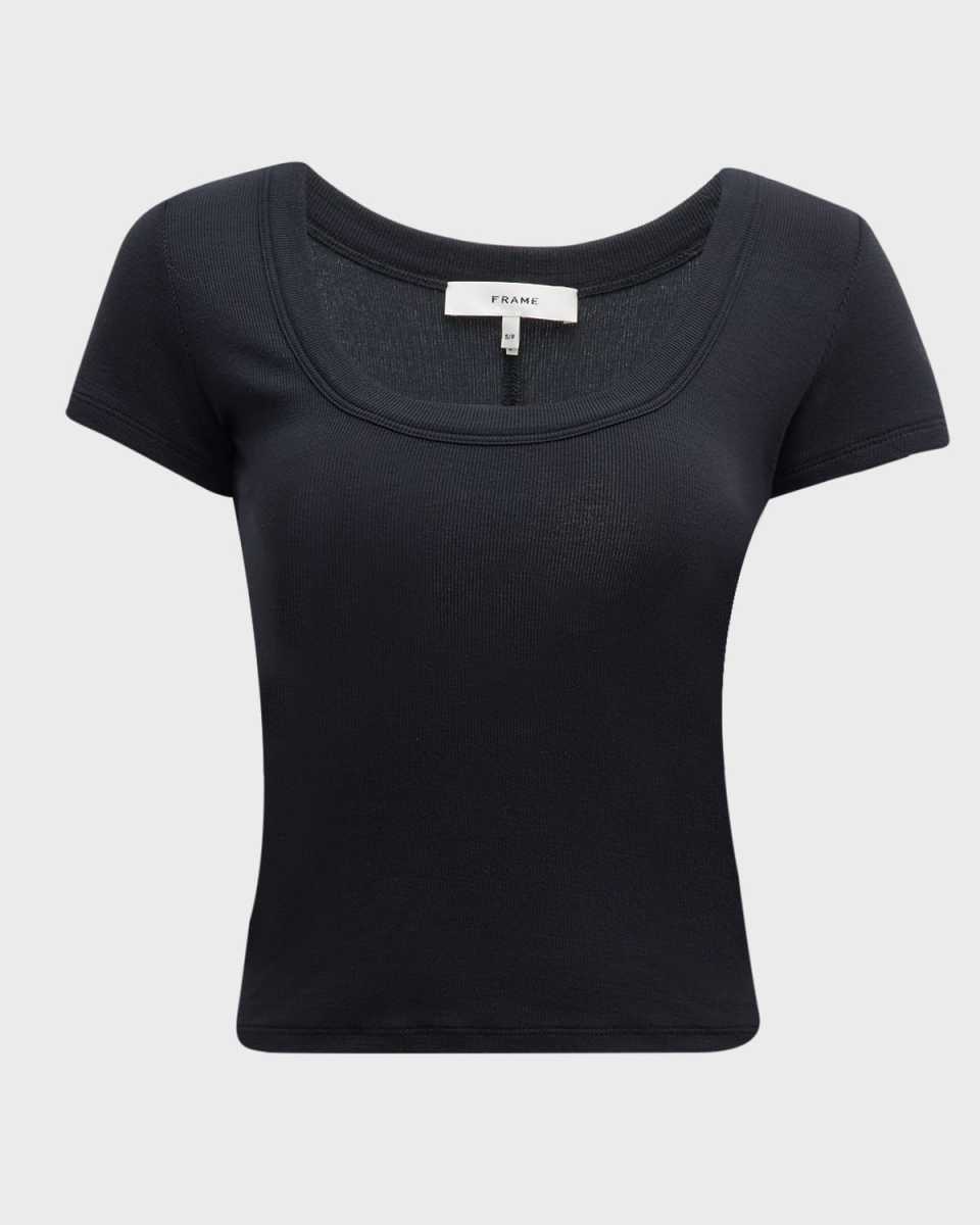 Ribbed Scoop-Neck Baby T