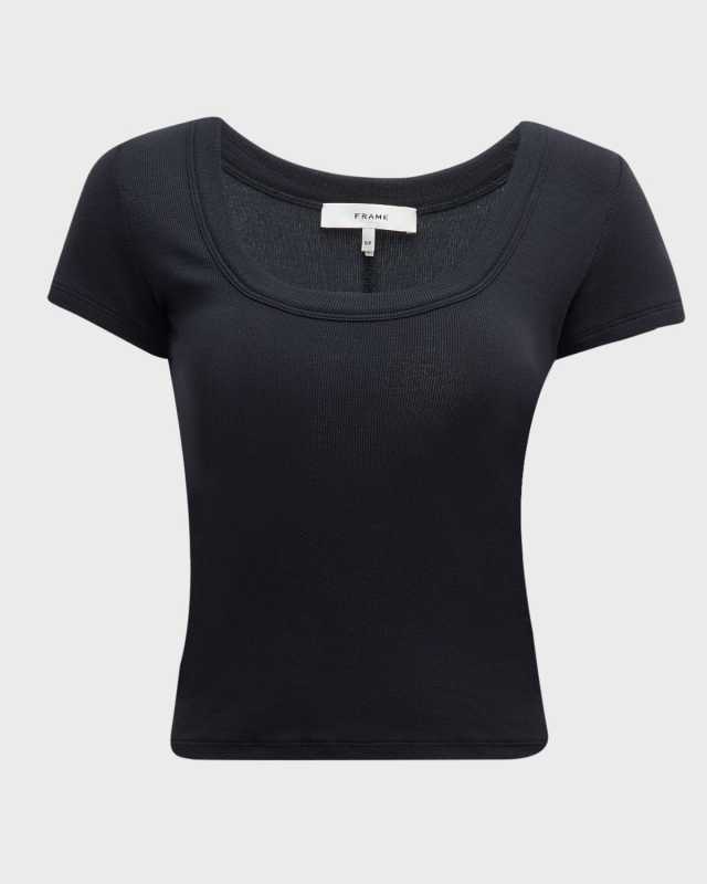 Ribbed Scoop-Neck Baby T
