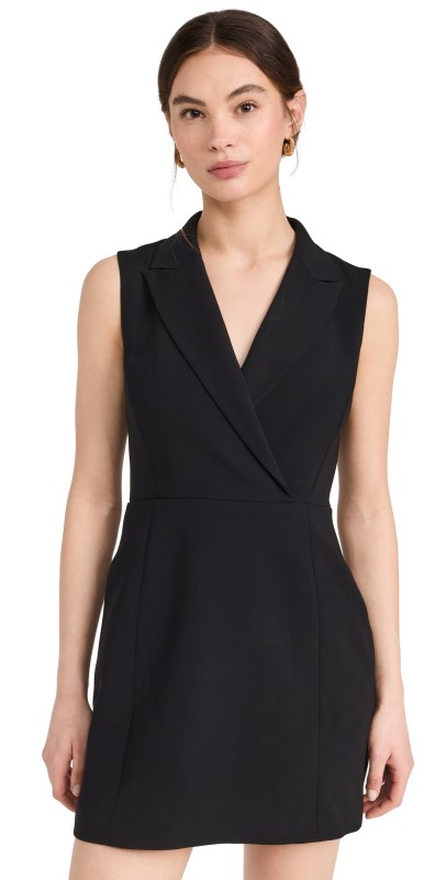 Theory Blazer Teacup Mini Dress Black