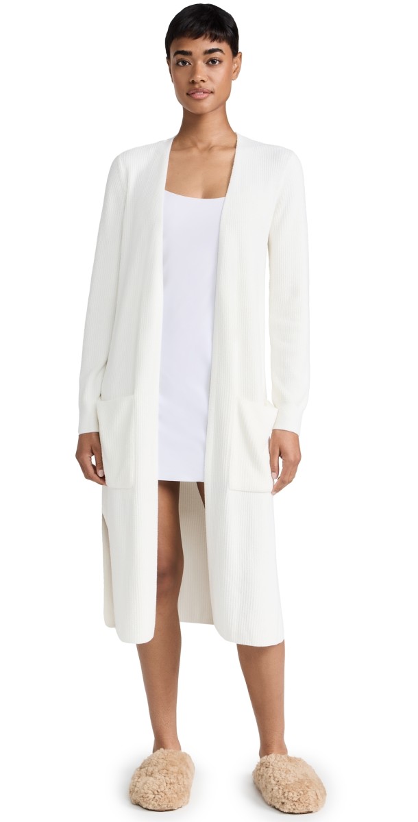 Barefoot Dreams Cozy Chic Ultra Lite Long Cardigan Carbon