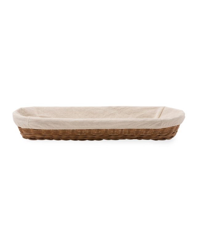 Lasata Large Oblong Rattan Tray with Liner