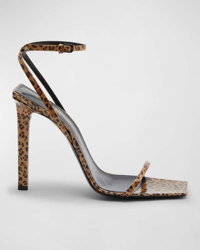 Pam Leopard-Print Leather Sandals