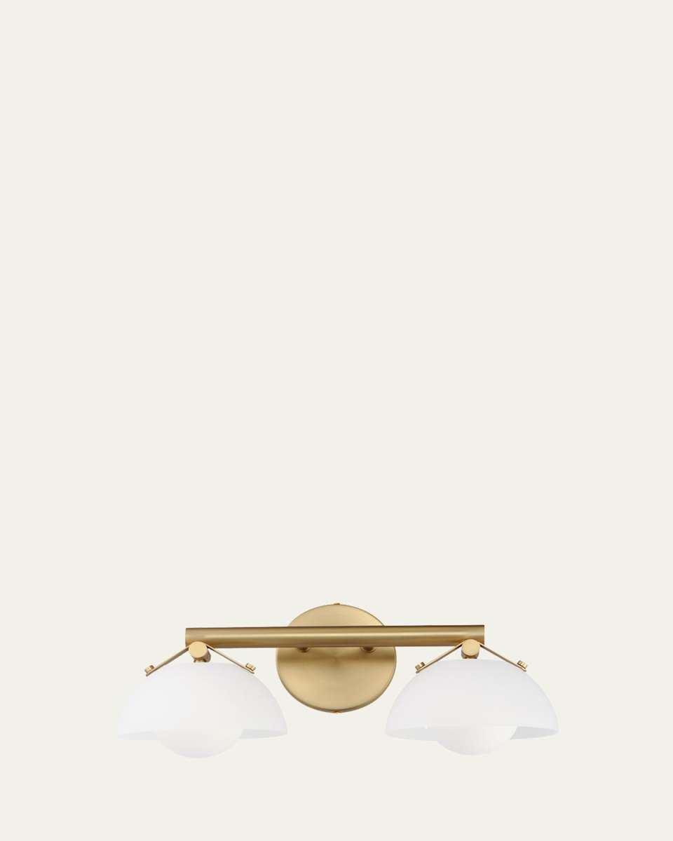 Mat Sanders design from Studio M Domain 2-Light Wall Sconce - Frost/Black