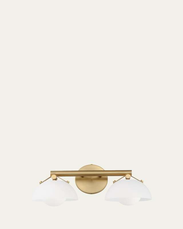 Mat Sanders design from Studio M Domain 2-Light Wall Sconce - Frost/Black