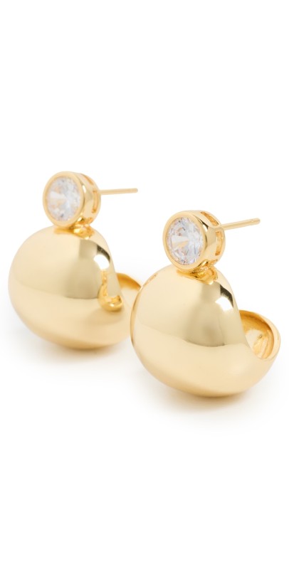 SHASHI Bezel Gold Earrings Gold