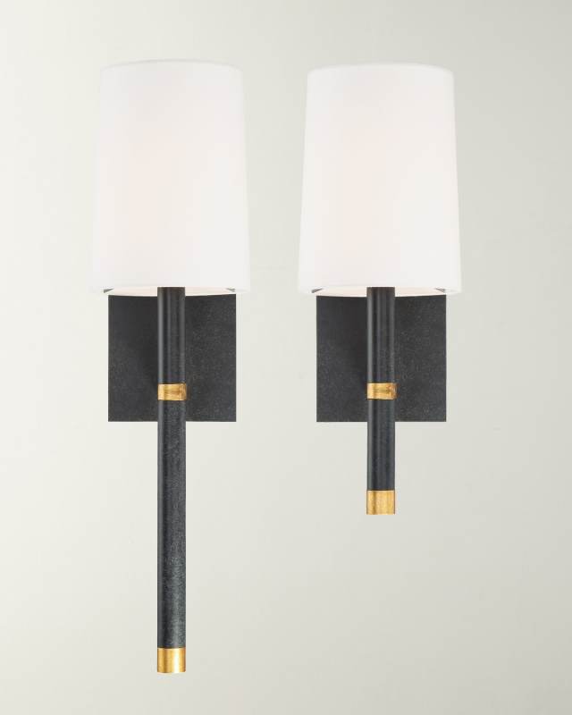 Westin 1-Light Black & Antique Gold Wall Mount