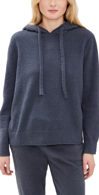 Eberjey Recycled Boucle Hoodie Graphite