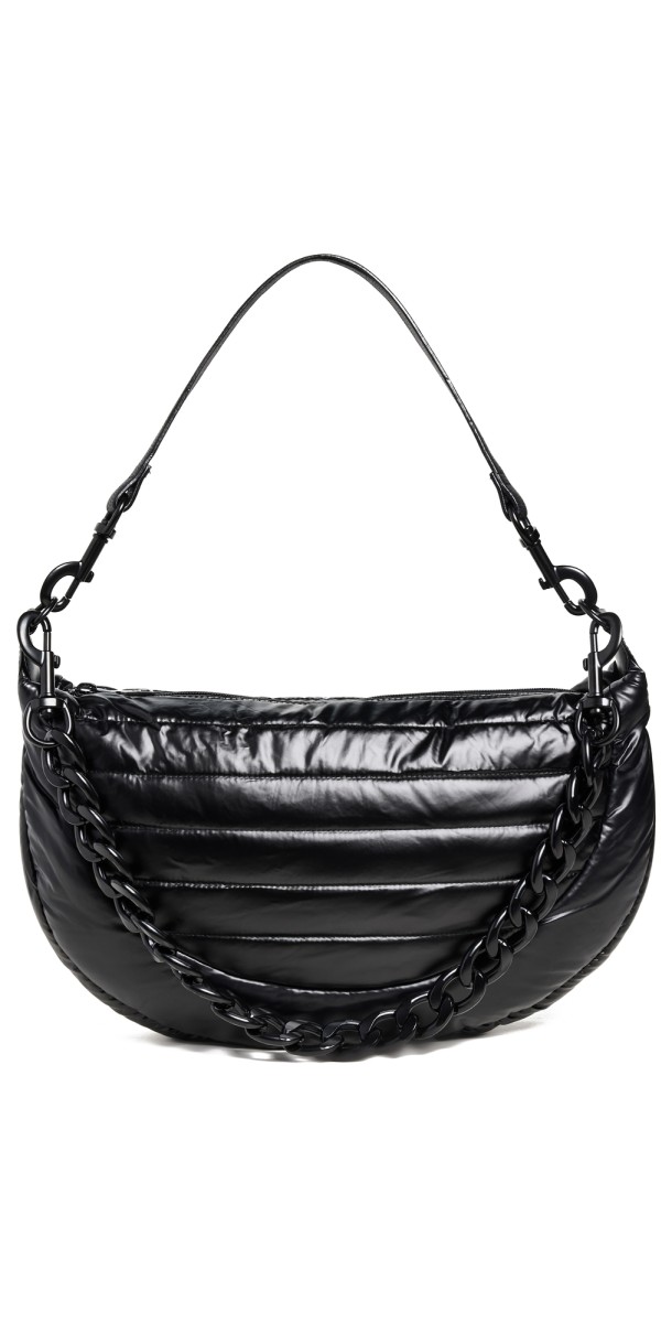 Think Royln Elton Hobo Crossbody Bag Pearl Black