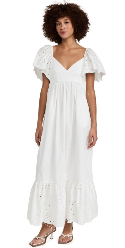 Enaison Barnette Dress White