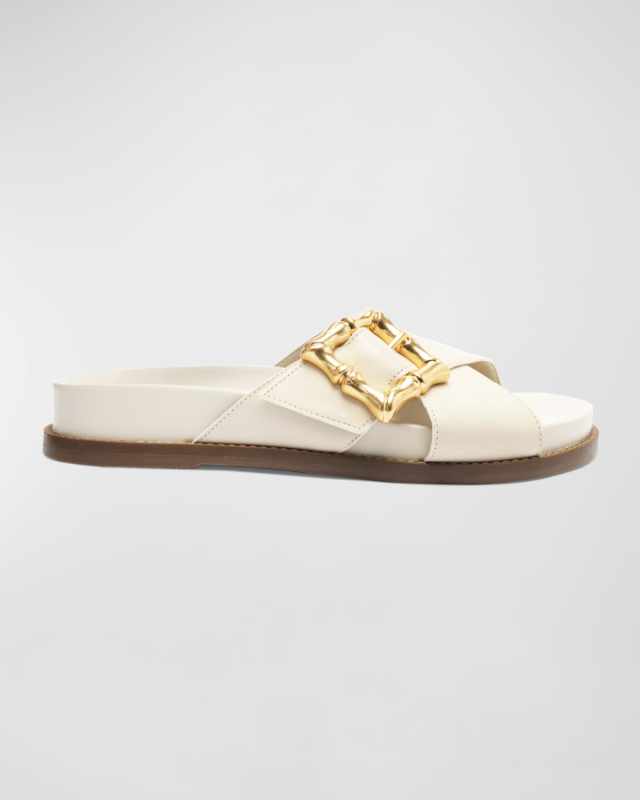 Enola Crisscross Buckle Leather Sandals