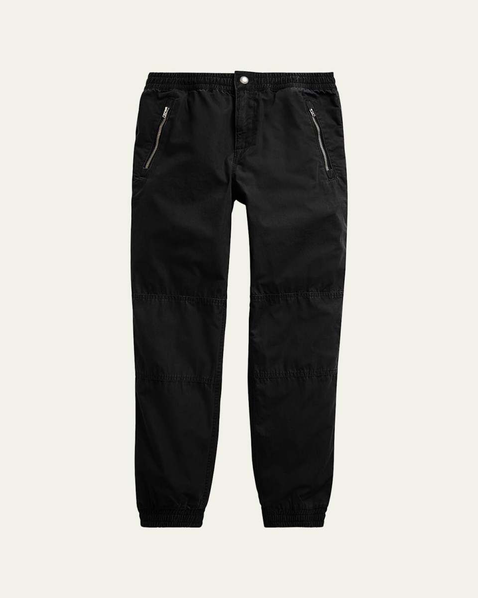 Boy's Poplin Jogger Pants, Size S-
