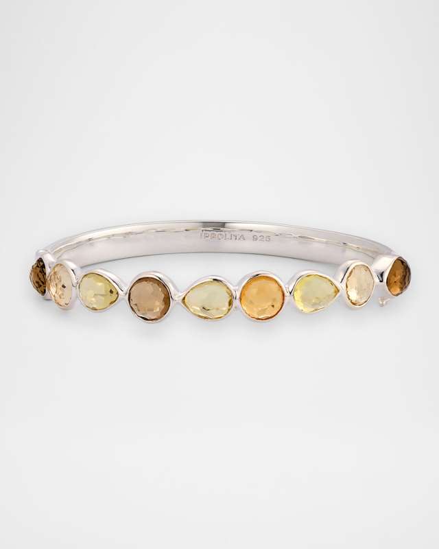 Rock Candy Girasole Stone Row Bangle Bracelet in Sterling Silver