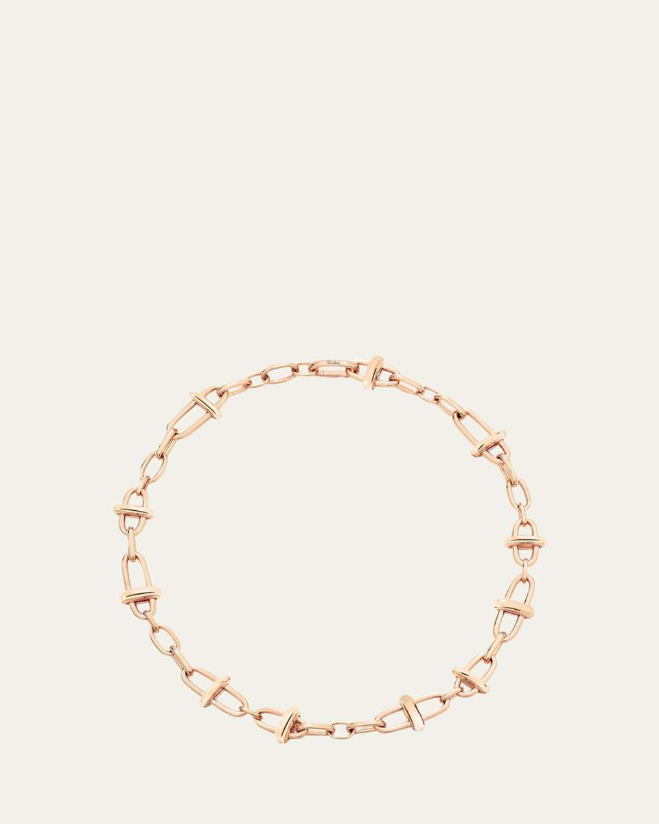 Iconica 18K Rose Gold Cross Bar Link Necklace