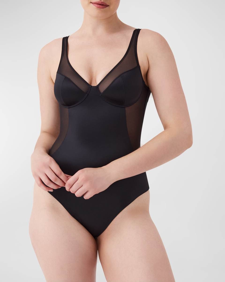 Sleeveless Shaping Satin Bodysuit