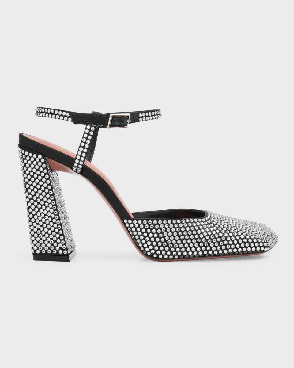 Charlotte Crystal Ankle-Strap Pumps