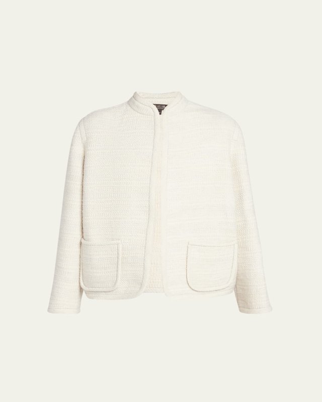 Kiso Cashmere Tweed Short Jacket