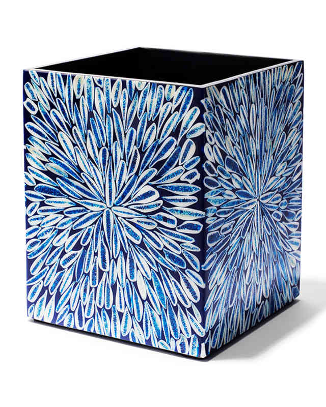 Blue Almendro Wastebasket