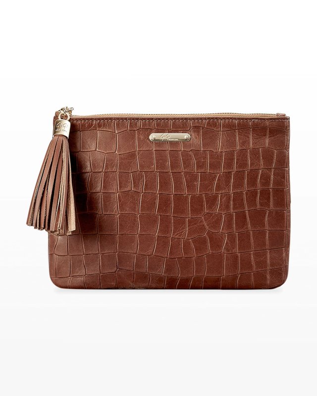 All In One Mock-Croc Clutch Bag