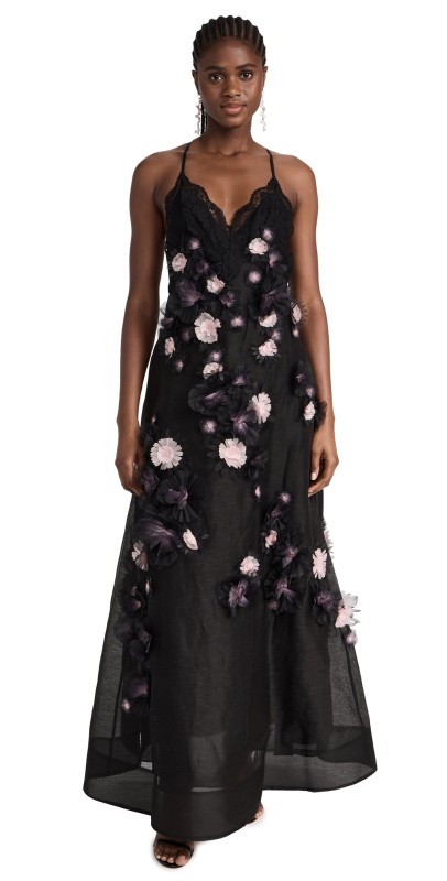 Zimmermann Matchmaker Daisy Slip Dress Black/Pink
